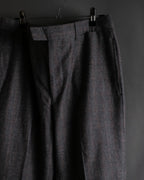 "HERMES" Heather gray cashmere blend slacks