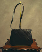 "Yves Saint Laurent" 80's-90's Quilted leather shoulder bag