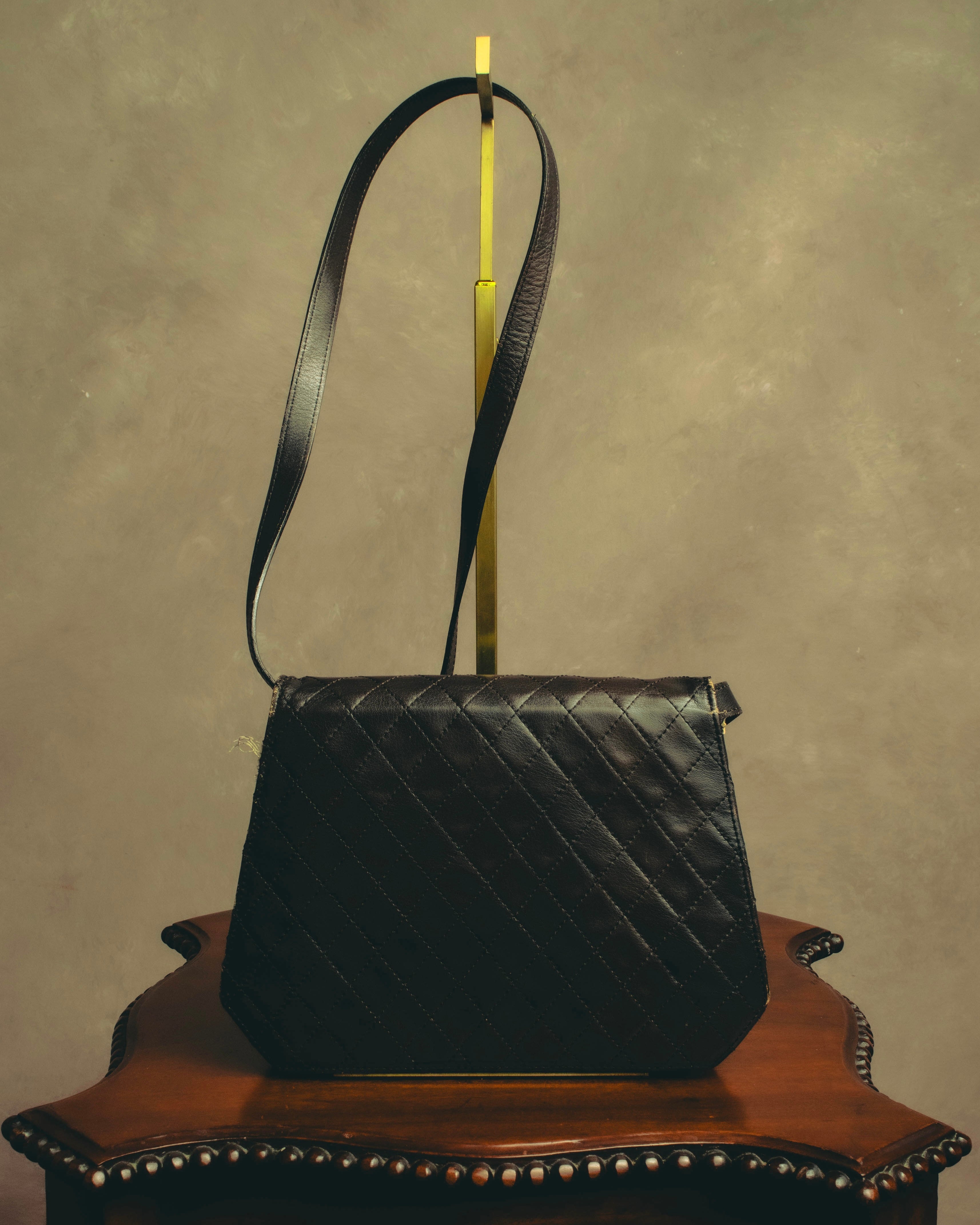 "Yves Saint Laurent" 80's-90's Quilted leather shoulder bag