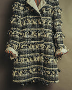 "THOM BROWNE" 2010's-20's Textured double breasted boucle coat