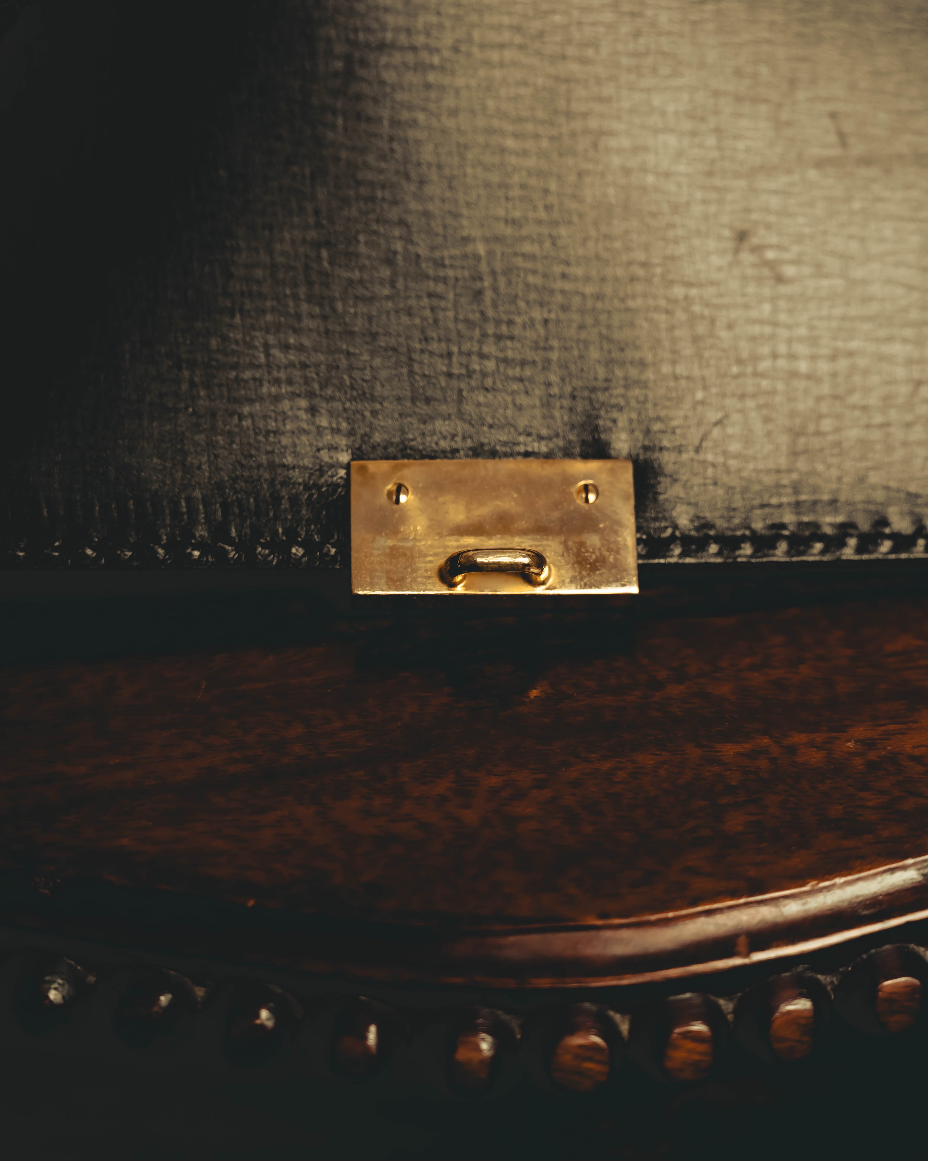 "GUCCI" 70's-80's Structured leather shoulder bag
