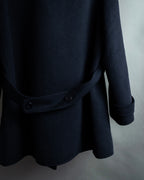"VALENTINO" Fur collar double-breasted wool coat