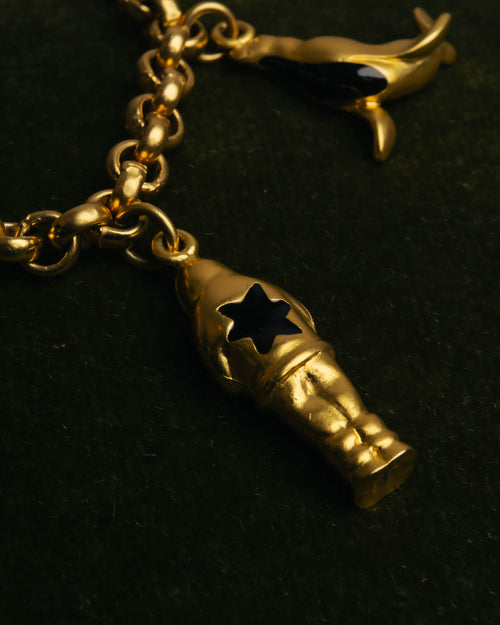 "Salvatore Ferragamo" 80's-90's Playful winter charm bracelet
