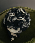 -SPECIAL- “VALENTINO” 00’s houndstooth lace flower corsage