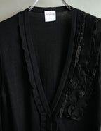 "RED VALENTINO" 10's Feminine merino wool knit cardigan
