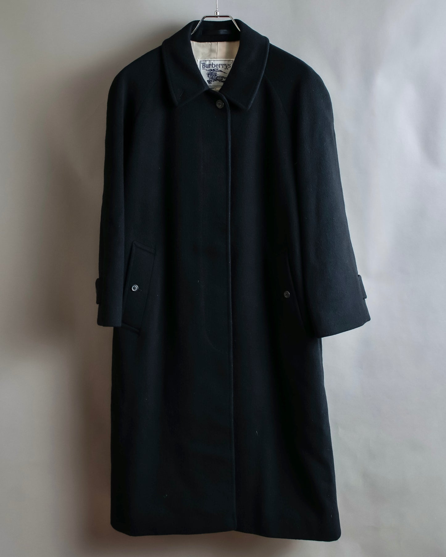 "BURBERRYS" Fly front cashmere blend oversized 2way soutien collar coat