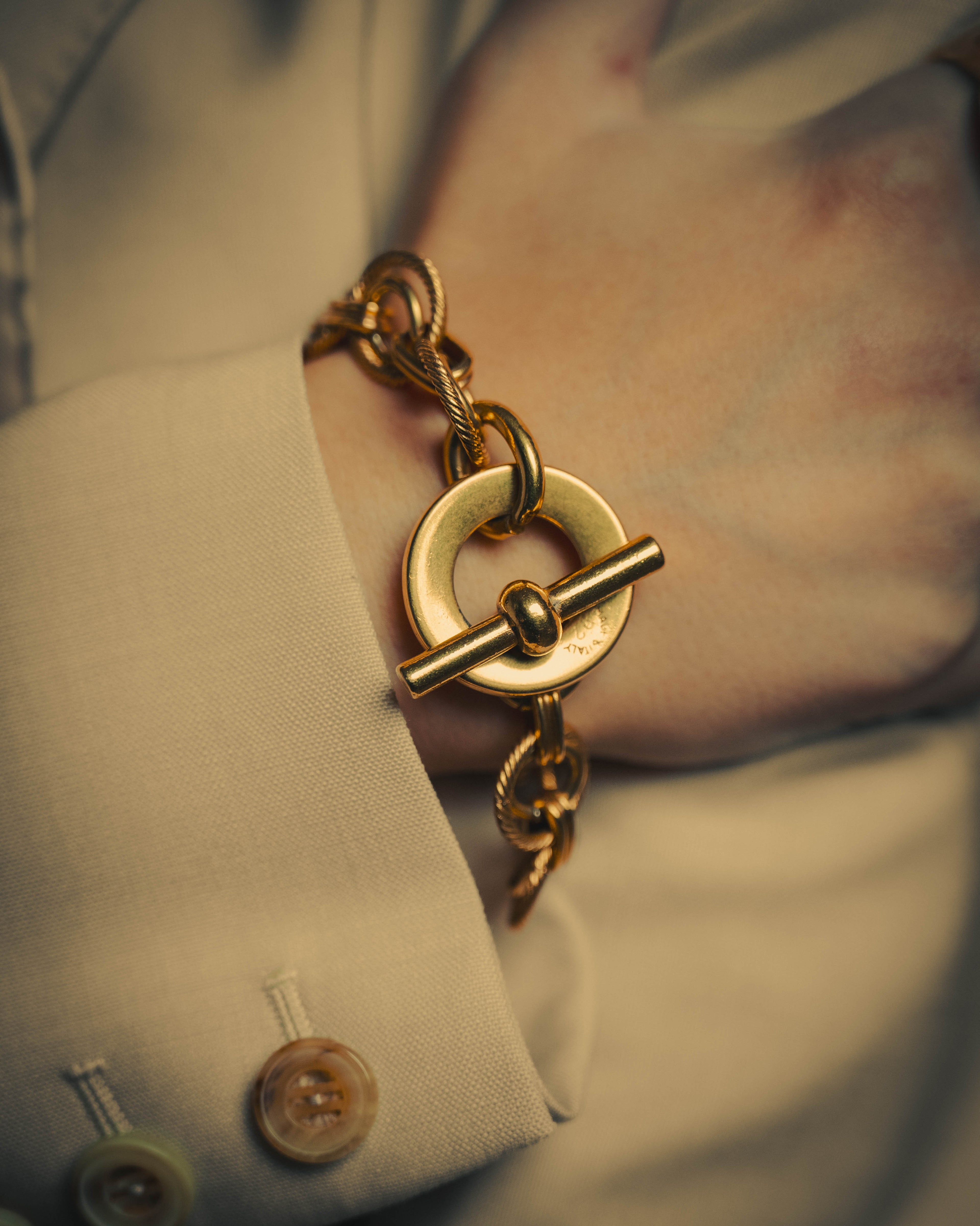 –SPECIAL– "CELINE" 90's Sculptural link bracelet