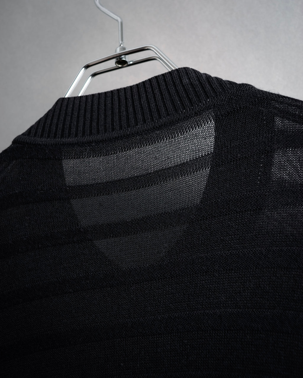 “Maison Martin Margiela” 2000’s Sheer shadow stripe long cardigan