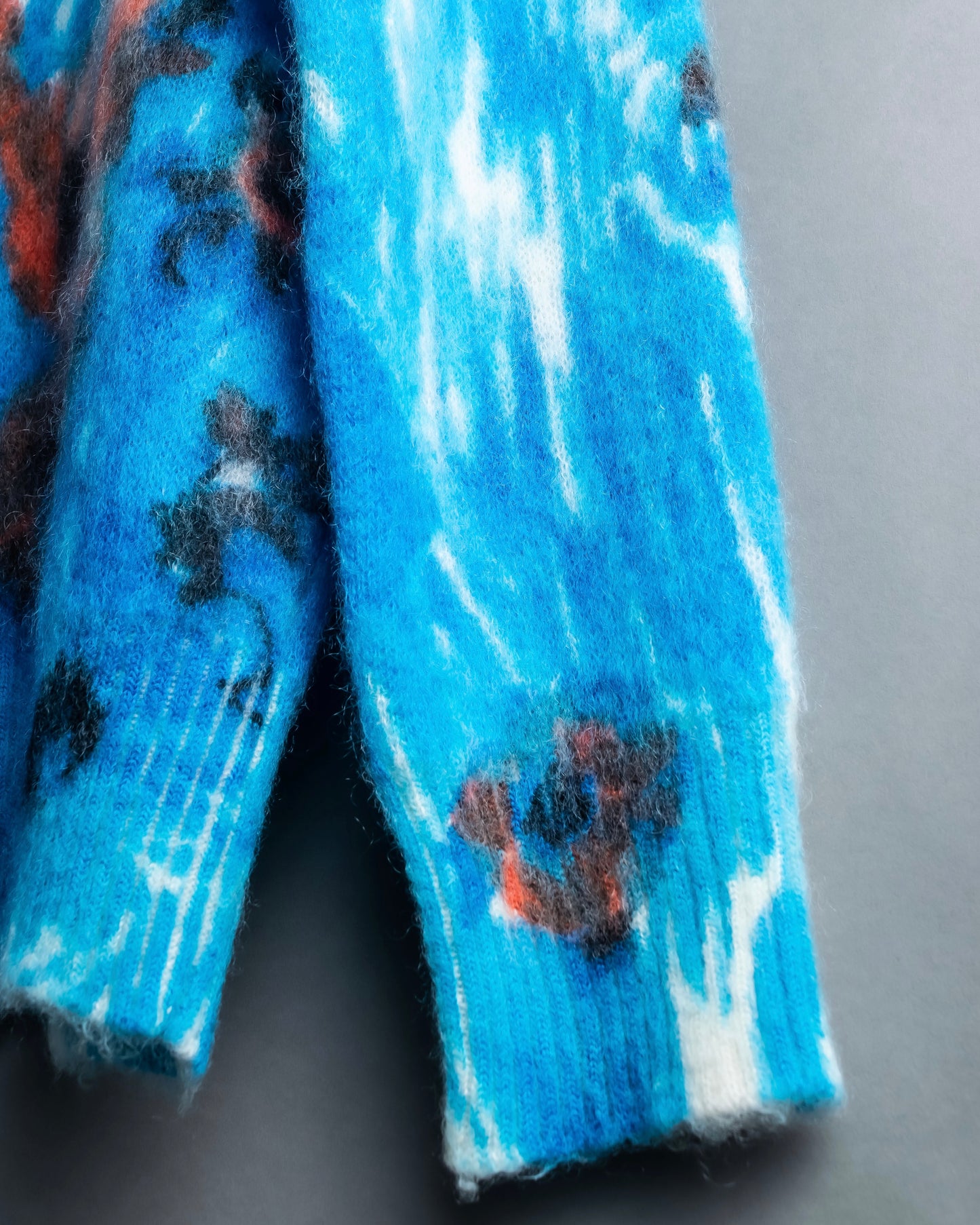 "PRADA" Abstract all-over print mohair blend knit