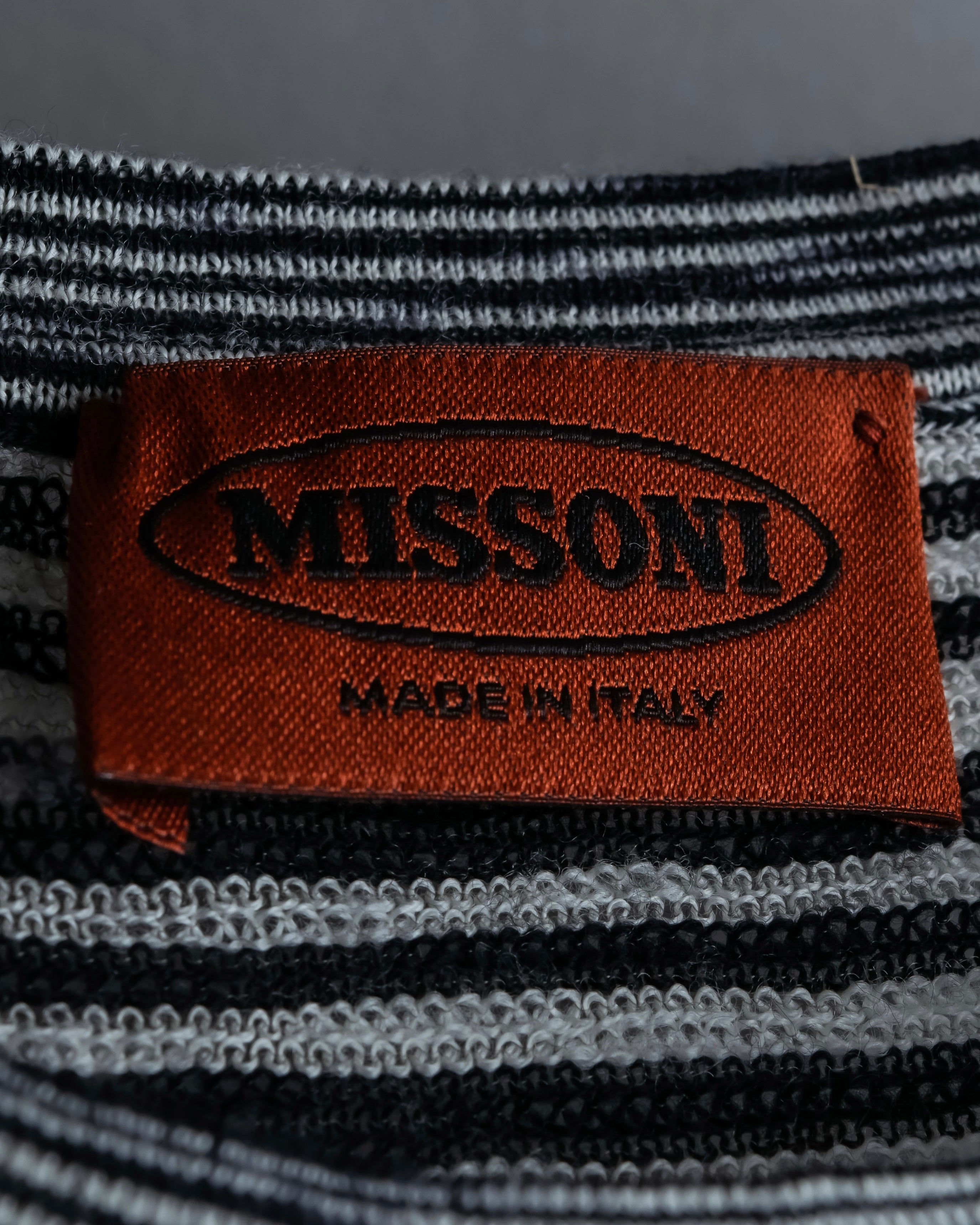 "MISSONI" Multi border pattern box silhouette knit