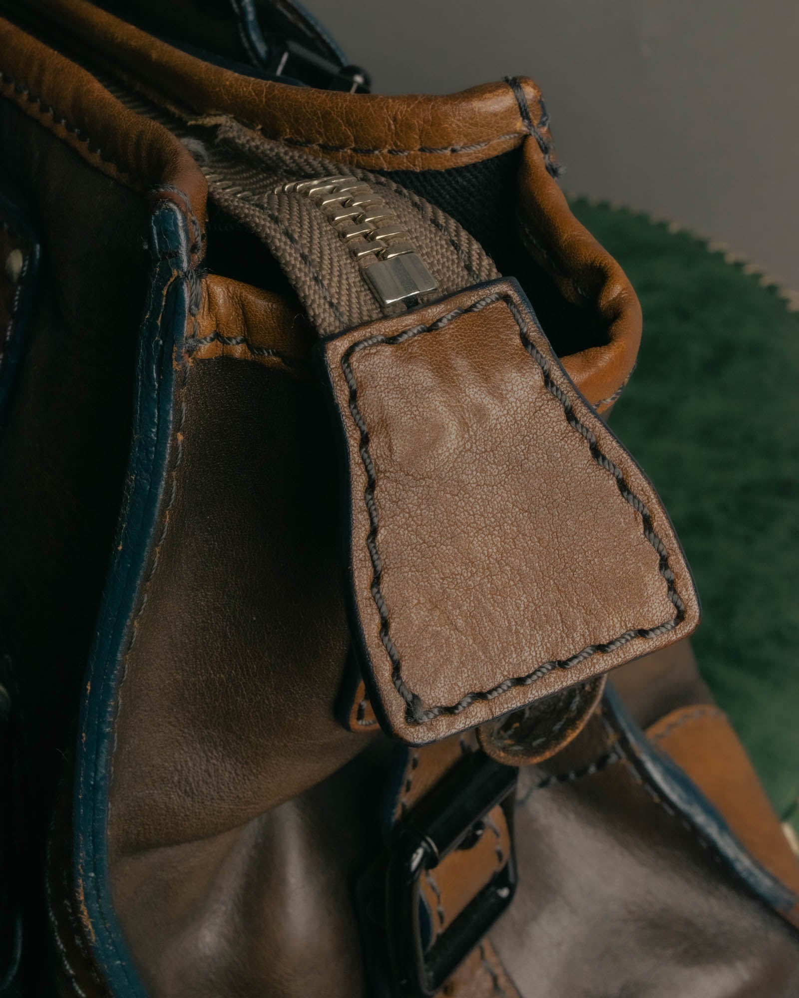 "Chloé" 2000's two-tone leather structured tote bag