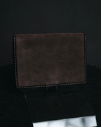 "LOEWE" Anagram-embossed suede bi-fold wallet