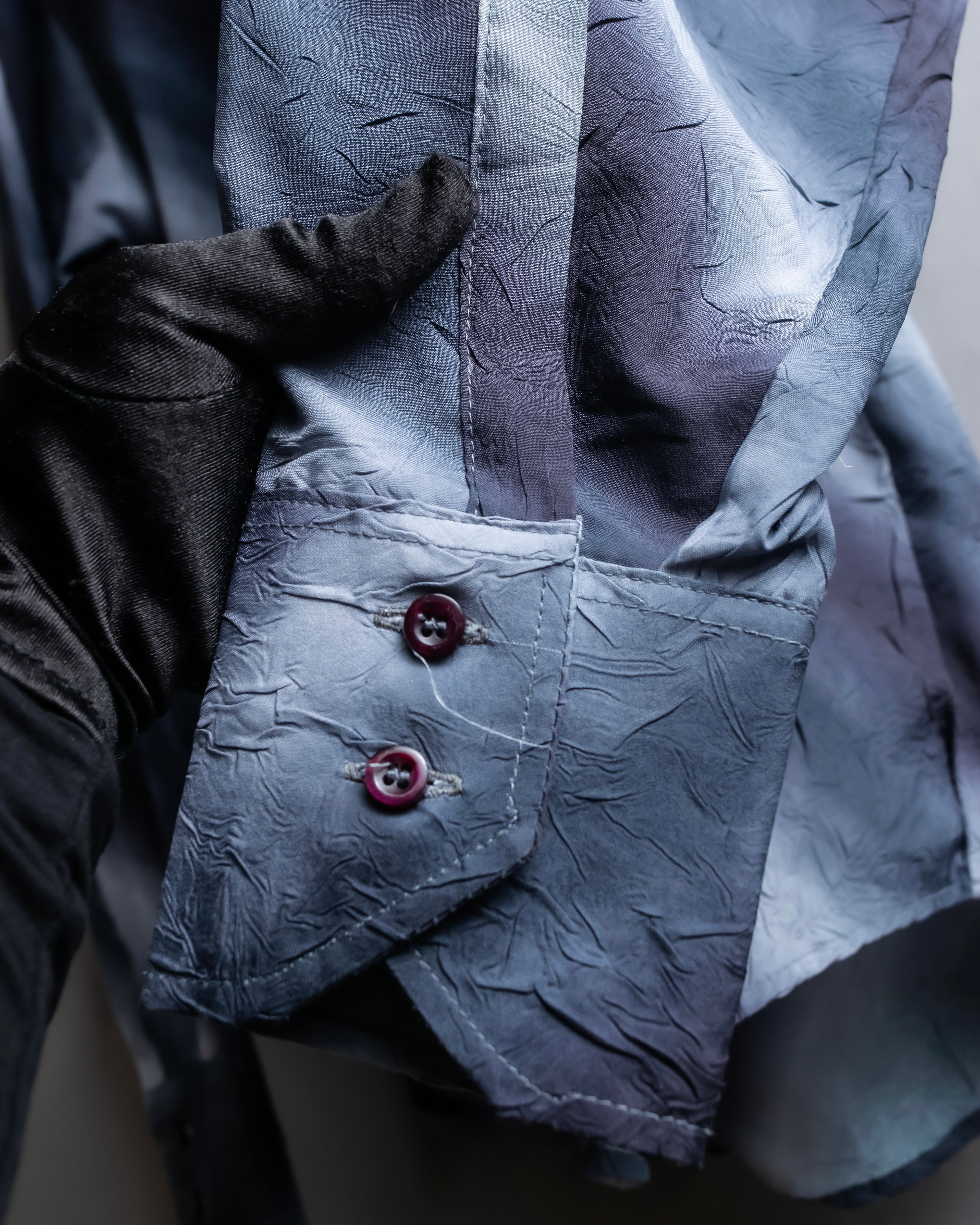 Vintage wrinkled unevenly dyed shirt