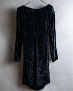 "Yves Saint Laurent Rive Gauche"
Draped neckline crushed velour dress