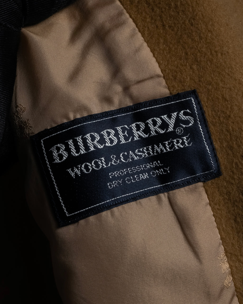 "BURBERRYS" 80's-90's Camel tone cashmere mix chester coat