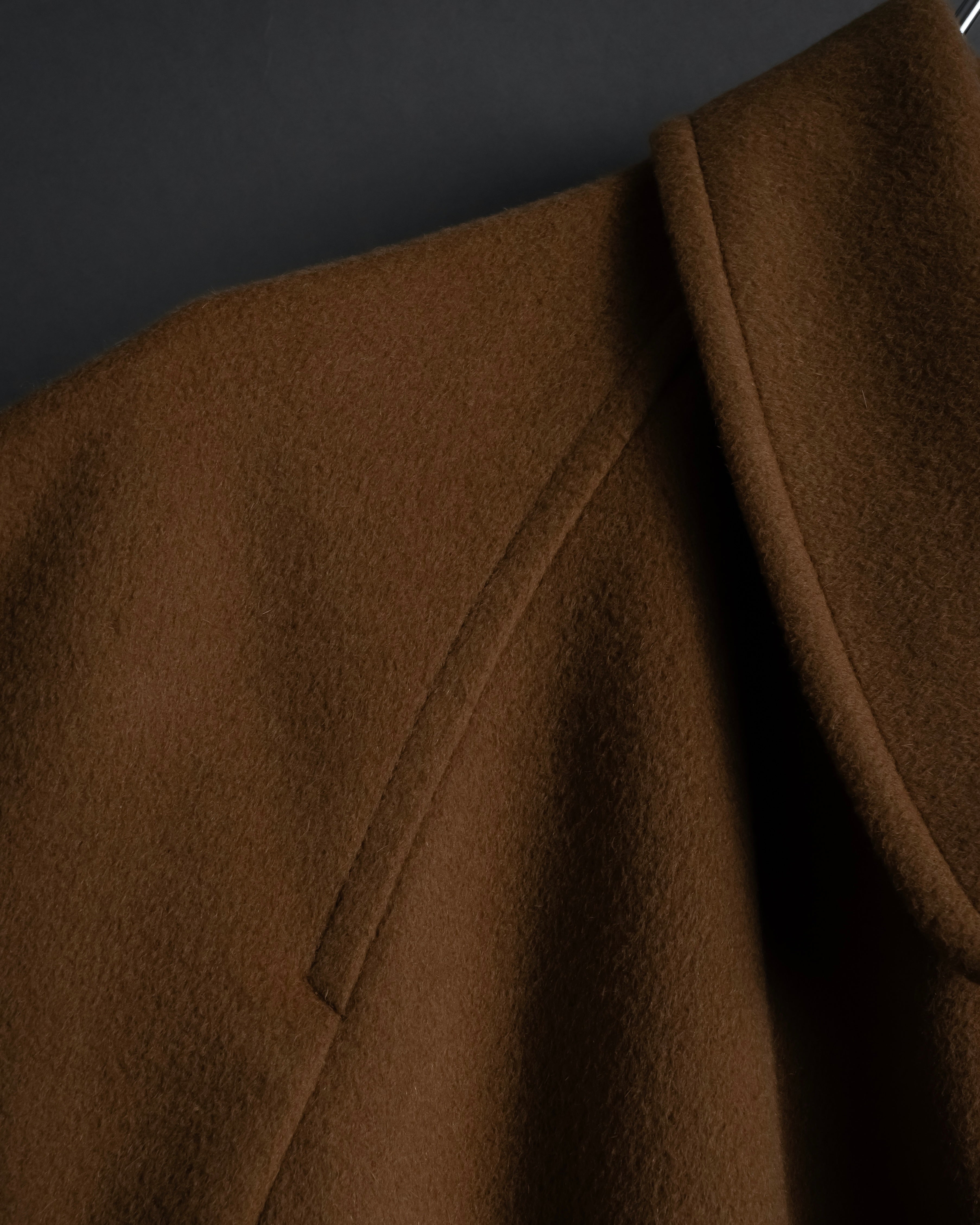 "FENDI" 90's Italian classic 100% cashmere belted coat