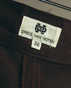 -SPECIAL- “DRIES VAN NOTEN” 90’s–00’s Rayon linen tailored long jacket and shorts set up