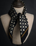 “CHANEL” 90’s-00’s Camellia logo silk scarf