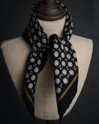 “CHANEL” 90’s-00’s Camellia logo silk scarf