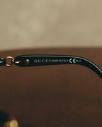 -SPECIAL- "Gucci" 00's Vintage aviator sunglasses with marina chain temples