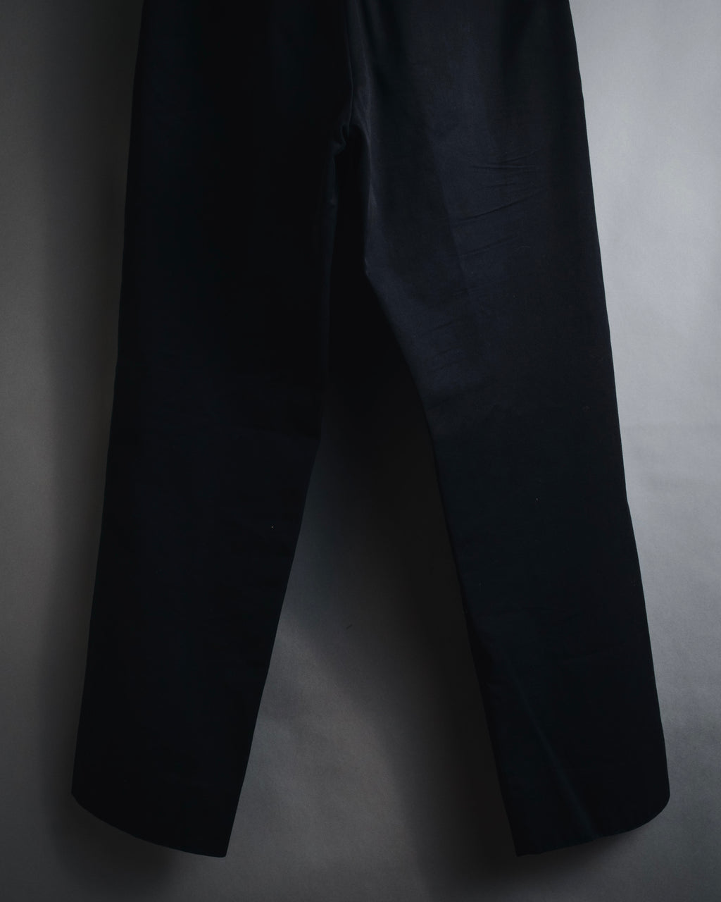 "HERMES" 00’s high density cotton twill lamb leather accents pants