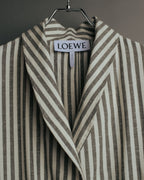 -SPECIAL- “LOEWE” 2010’s striped ribbon sleeve long gown coat