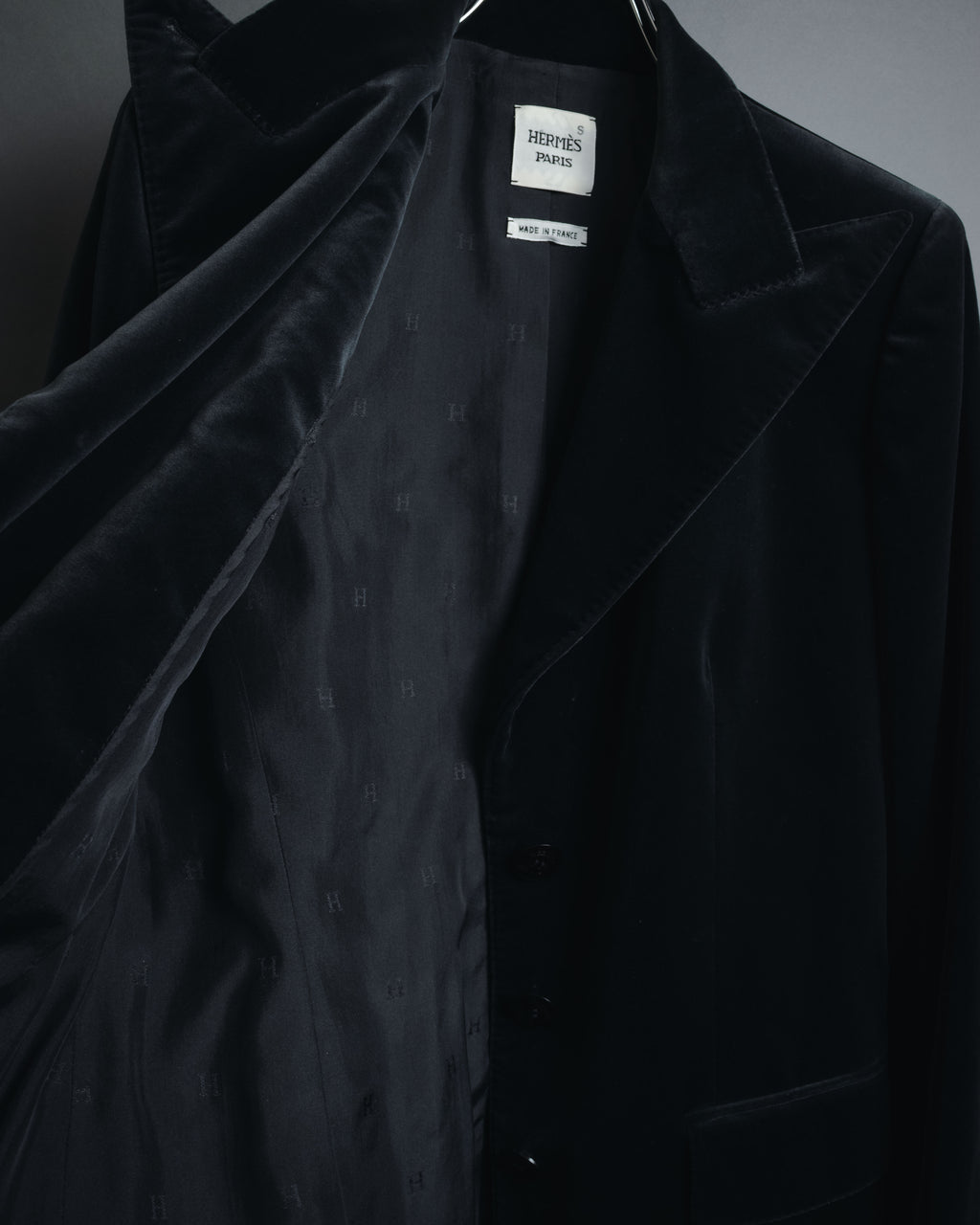–SPECIAL– "HERMES"
00’s Velvet switchinglamb leather collar special tailored jacket