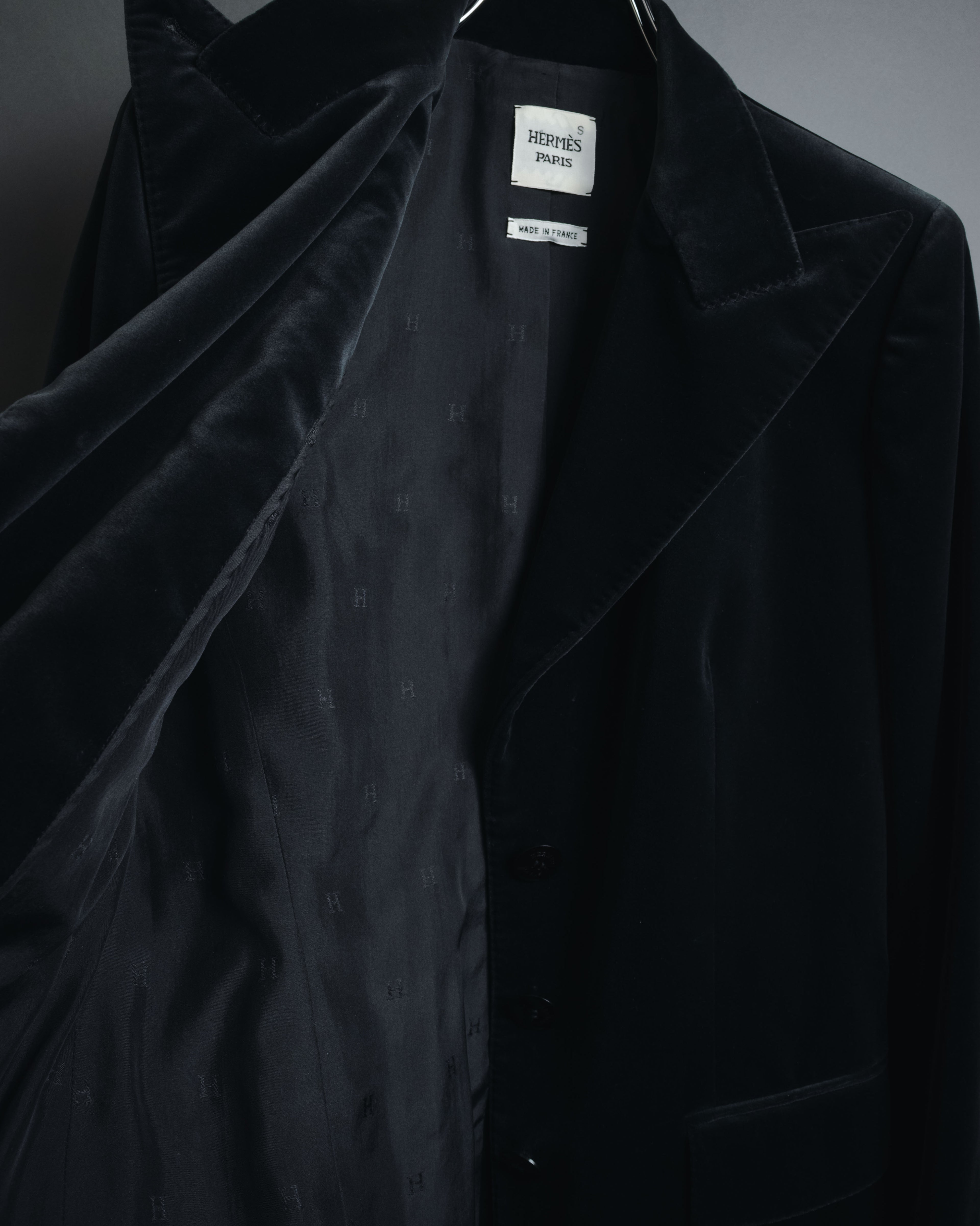 –SPECIAL– "HERMES"
00’s Velvet switchinglamb leather collar special tailored jacket