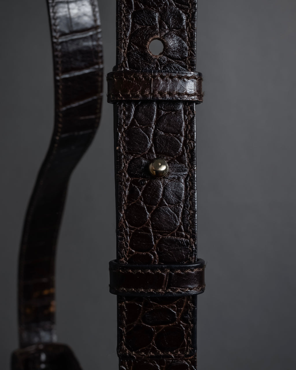 "Salvatore Ferragamo" 90’s crocodile embossed vara shoulder bag