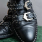 "GIVENCHY" Belt and stud design leather boots