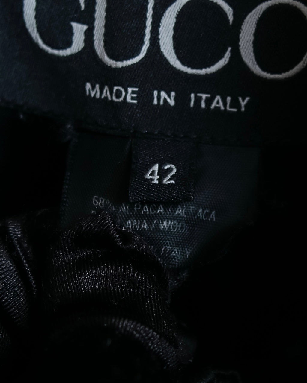 "GUCCI" 80's Gold button design brushed wool long chester coat