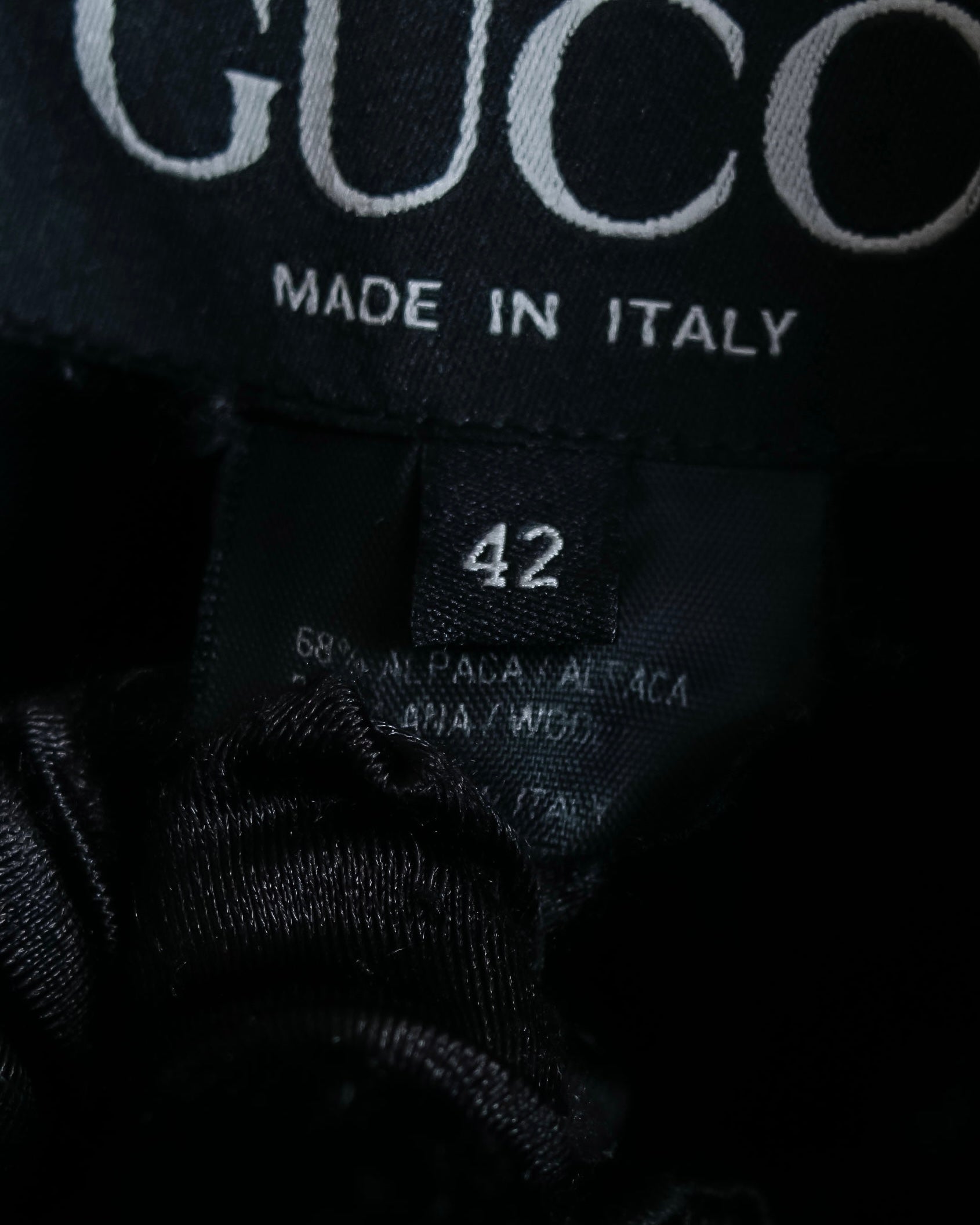 "GUCCI" 80's Gold button design brushed wool long chester coat