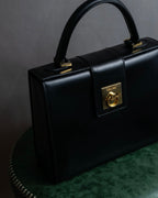 "CELINE" Ringlock design leather hand bag