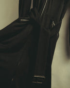 -SPECIAL- “HERMÈS” 00’s Jean Paul Gaultier era belted four-zip long cardigan