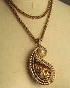 "Christian Dior" 80's-90's Ornate pendant necklace