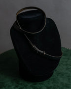 "HERMES" Layered design leather belt