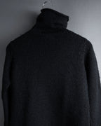 "Y’s" 17AW textured turtleneck knit sweater