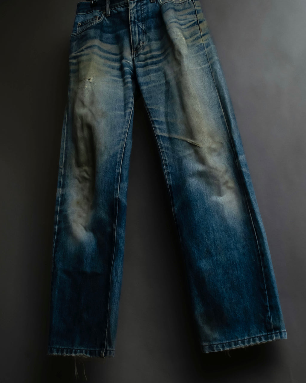 "GUCCI" Gradient fade design tapered denim