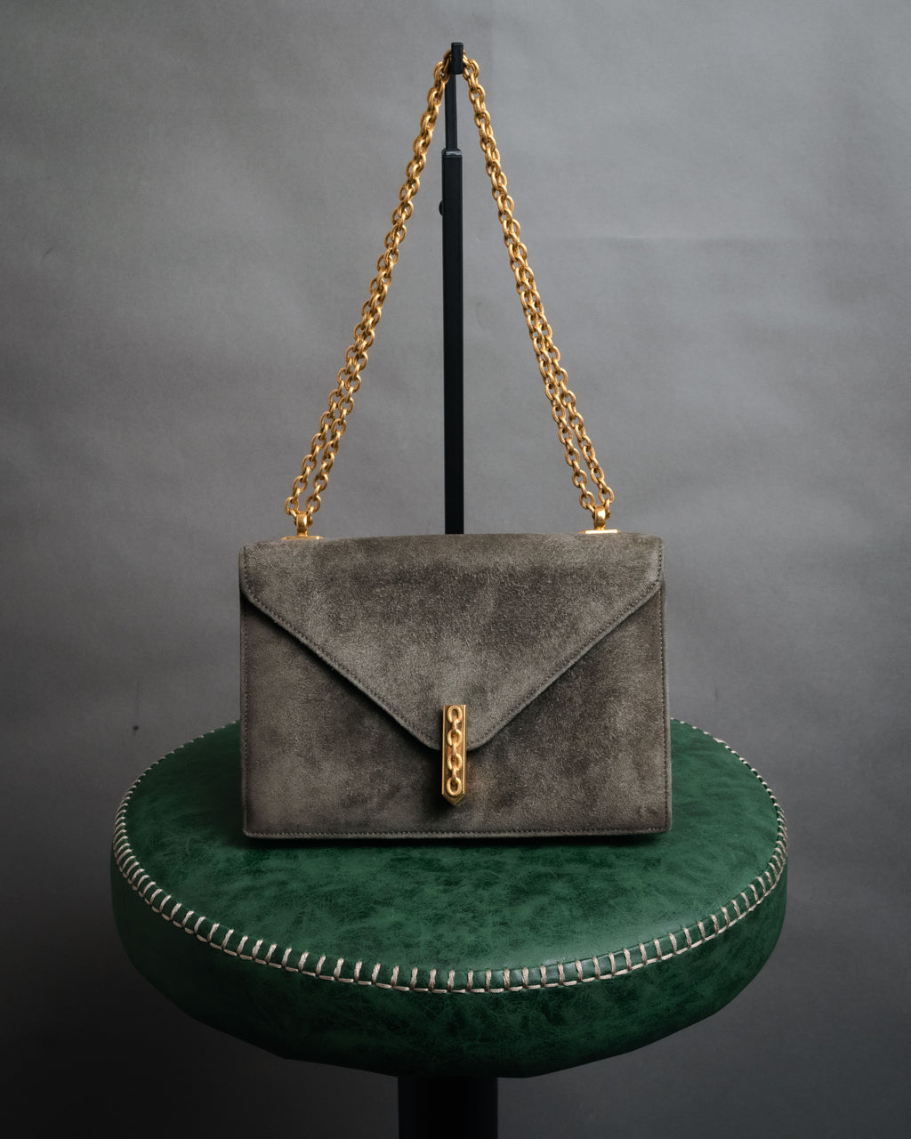 -SPECIAL- “HERMÈS” 1970's-80's Alcazar suede chain shoulder bag