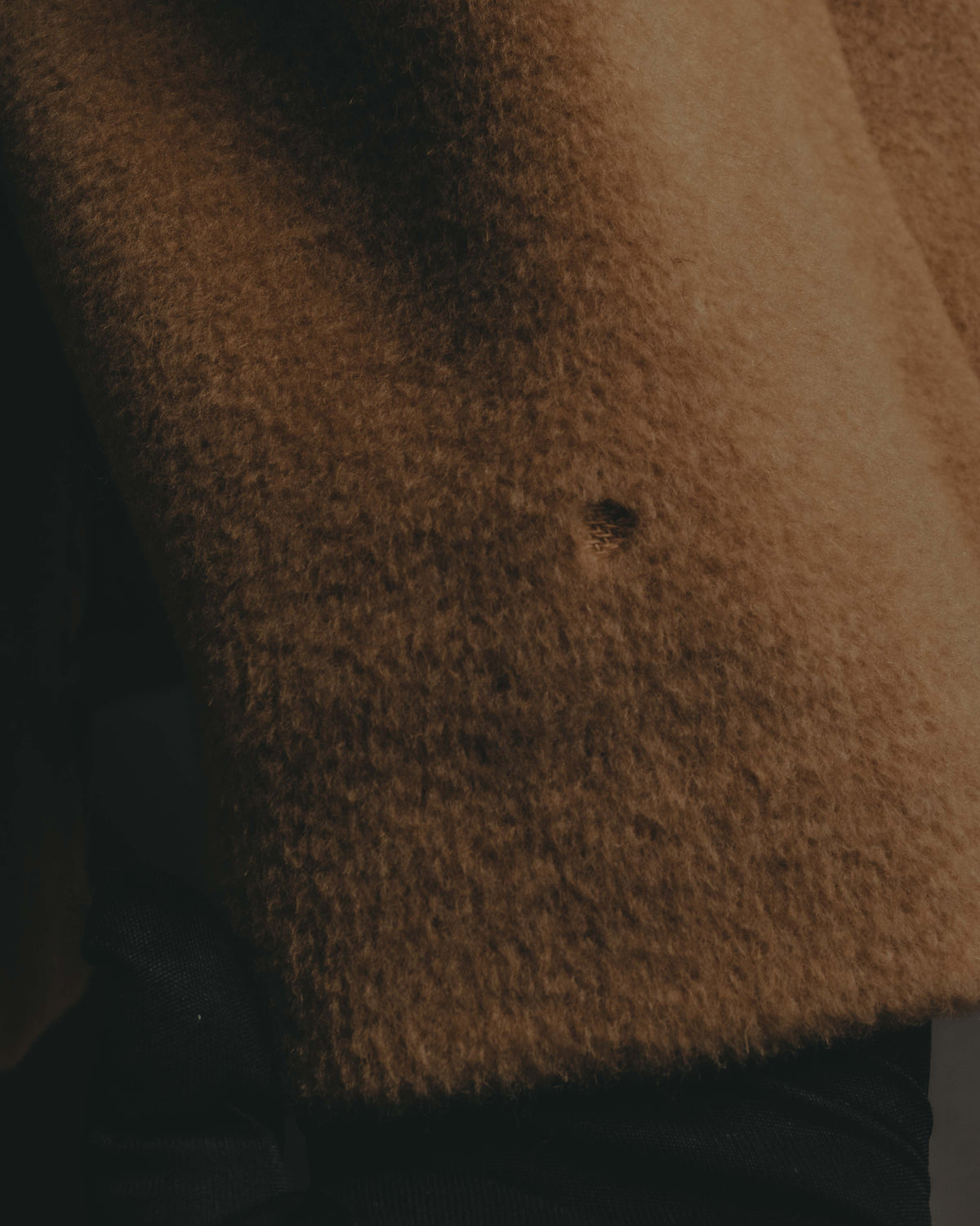 "VALENTINO MISS V" 80's-90's Camel hair single-breasted coat