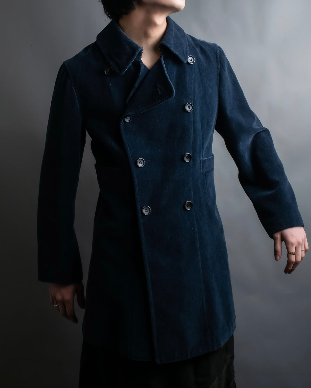 "Comme des garçons robe de chambre" Beautiful velour double half coat