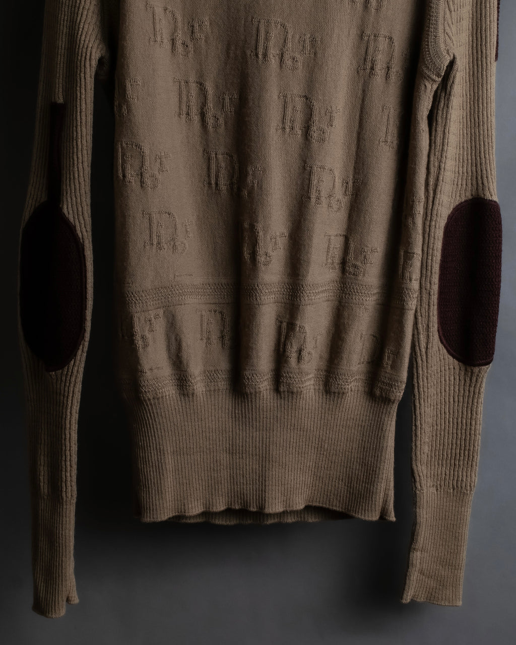"Christian Dior" John Galliano period elbow patch knit