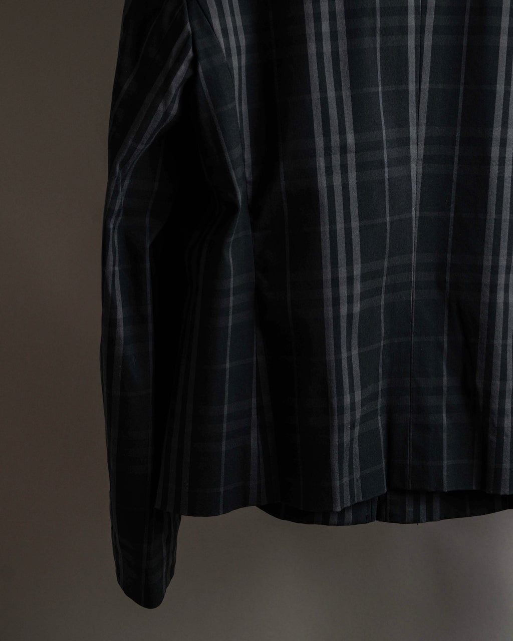 "BURBERRY" Combination leather design check pattern one-shoulder bag