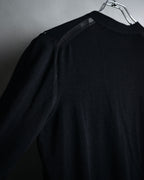 “CELINE” 2010’s Contrast placket wool silk cardigan
