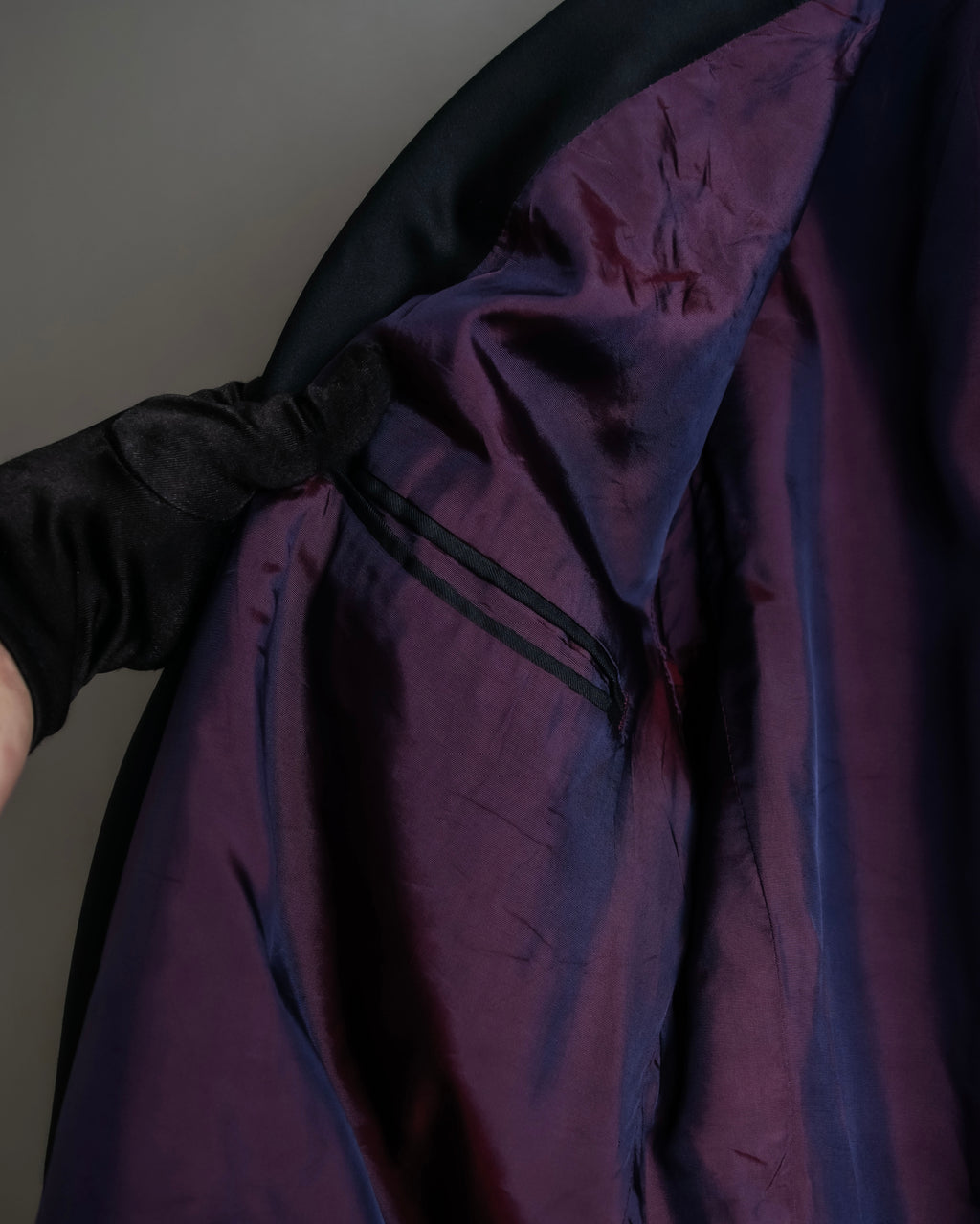 "Vintage shawl collar smoking jacket"