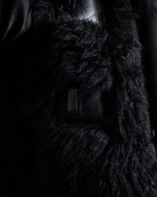 -SPECIAL- "GUCCI" 90's-00's Leather combination fur long coat