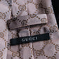 "GUCCI" 100% silk GG pattern jacquard weave neck tie