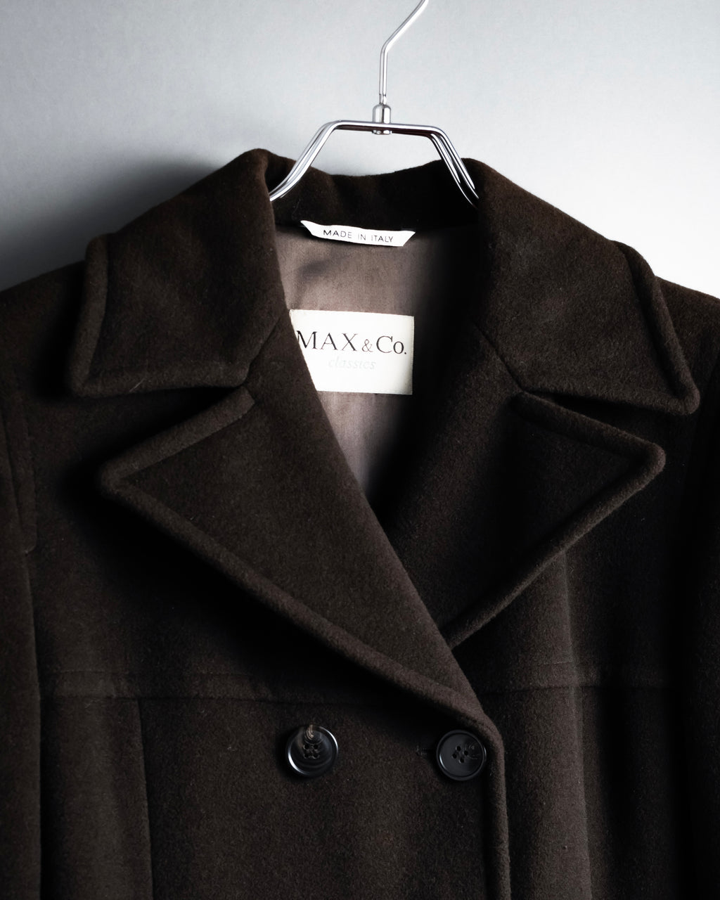 "MAX&Co." 90's Classic maxi-length angora mix long coat