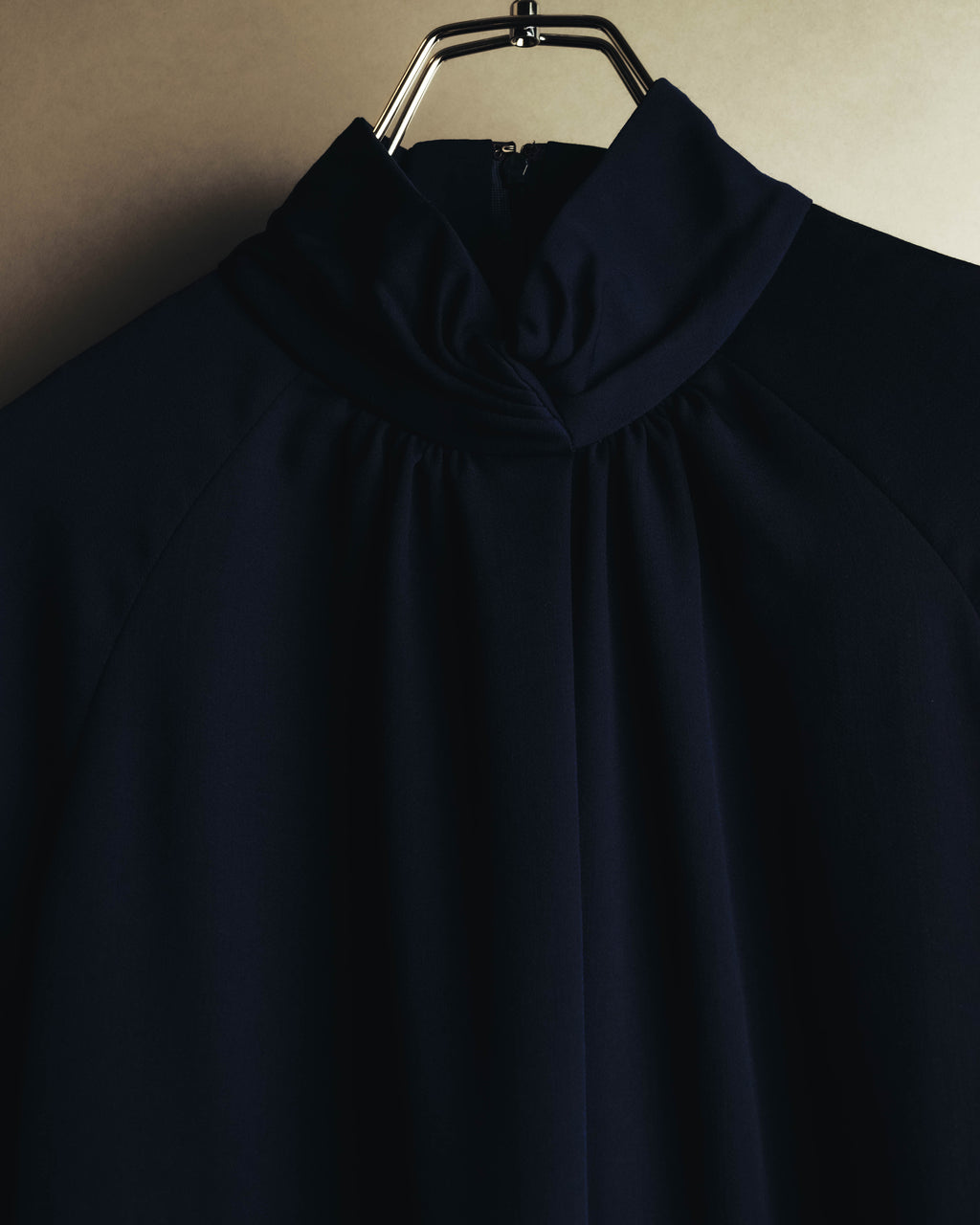 –SPECIAL– "Christian Dior" 80's-90's Sculptural high-neck long dress
