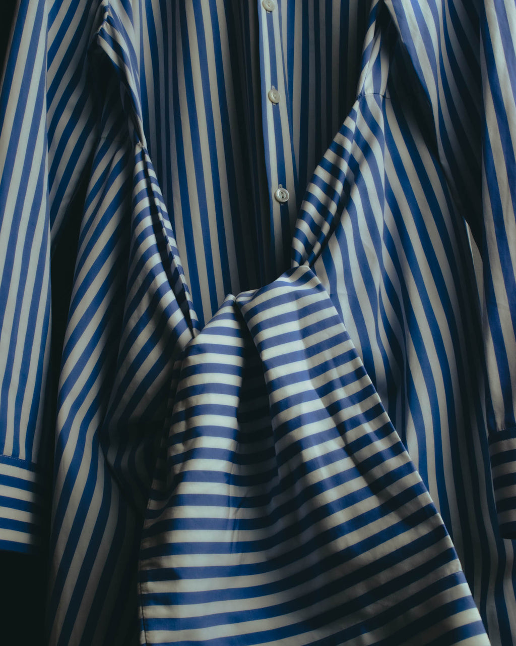 “JIL SANDER” 2018-2023 oversized striped cotton shirt dress